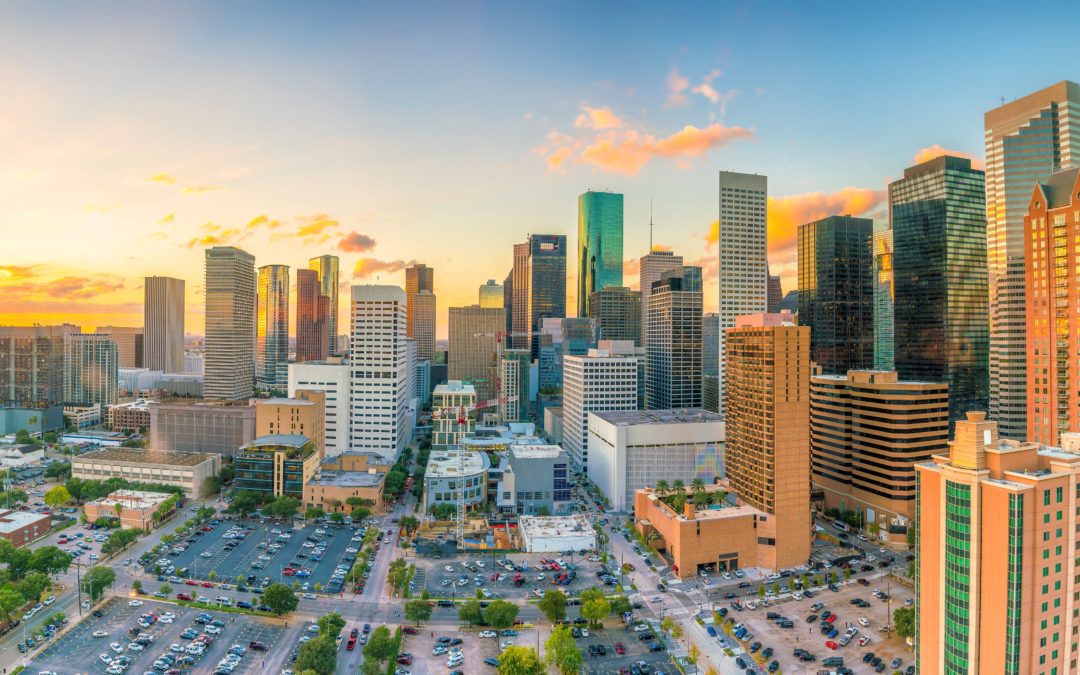 Downtown Houston city skyline Astroworld Festival