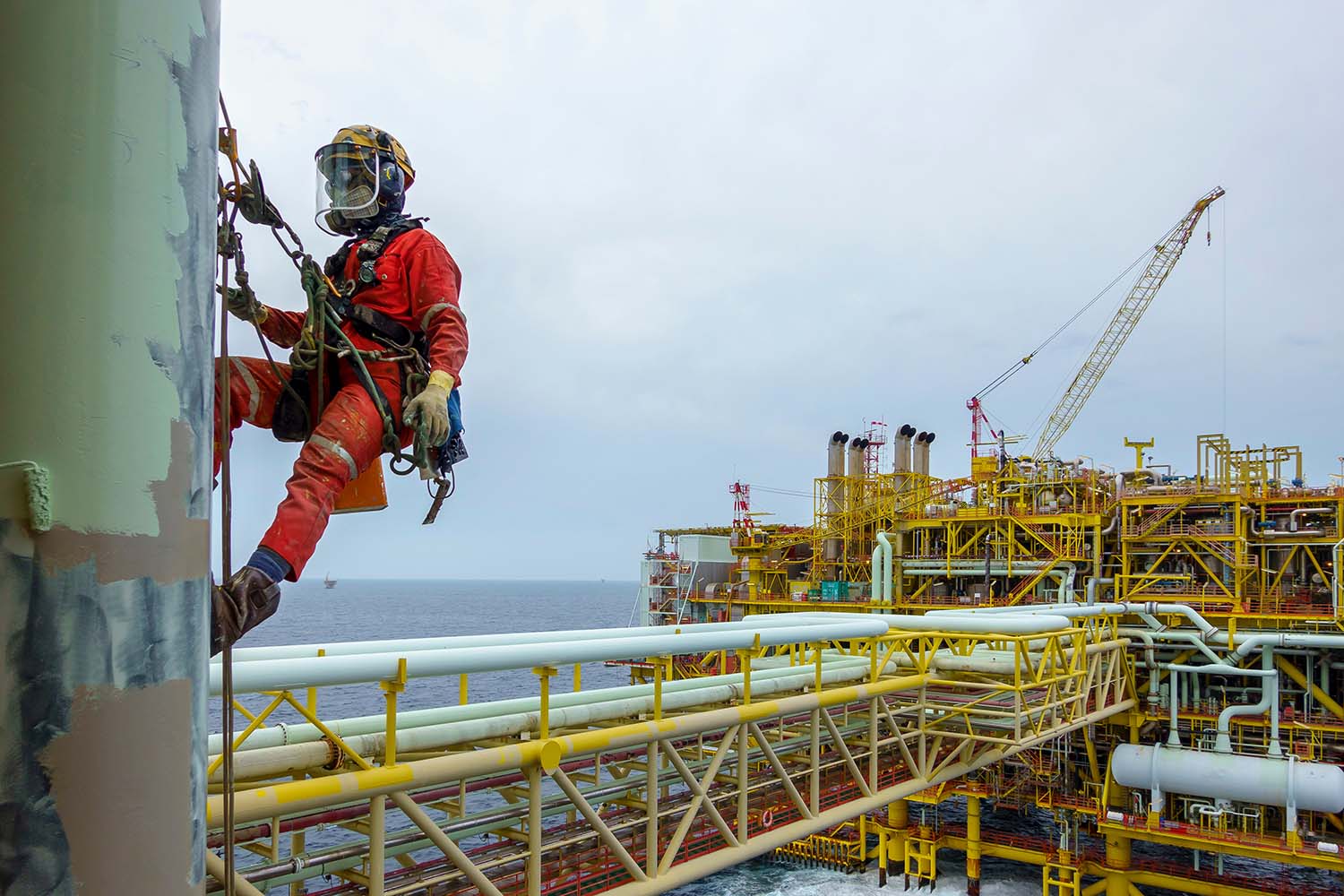 worker on offshore rig